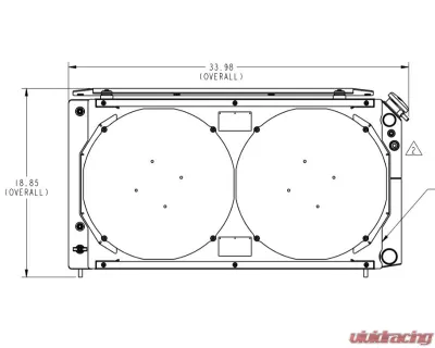 PWR 55mm Performance Radiator Module w/ Dual 14" SPAL 500W Brushless Fans w/ TOC Chevrolet Chevelle LS 1968-1972 - CR-UC-RPR025D