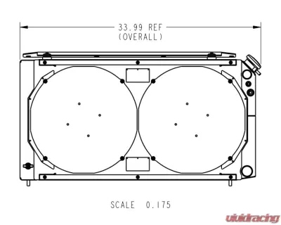 PWR 55mm Performance Radiator Module w/ Dual 14" SPAL 500W Brushless Fans Chevrolet Chevelle LS 1968-1972 - CR-UC-RPR035D