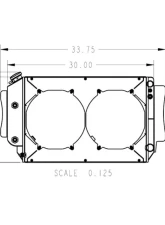 PWR 55mm Performance Radiator Module w/ Dual 11" SPAL Brushless Fans w/ EOC Chevrolet Chevelle 1964-1967                                     - CR-UC-RPR067D - Image 2