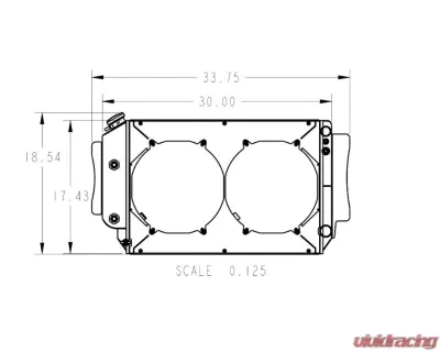 PWR 55mm Performance Radiator Module w/ Dual 11" SPAL Brushless Fans w/ EOC Chevrolet Chevelle 1964-1967 - CR-UC-RPR067D