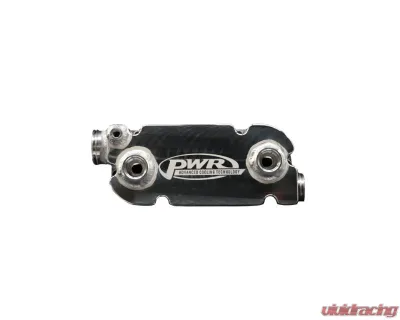 PWR 65mm Universal Water To Oil Heat Exchanger 12x4.5x 6 Billet -28 Wiggins Water/-12 AN Port Oil Inlet & Outlet - CR-UC-RQH003C