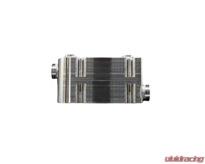 PWR 65mm Universal Water To Oil Heat Exchanger 12x4.5x 6 Billet -28 Wiggins Water/-12 AN Port Oil Inlet & Outlet - CR-UC-RQH003C