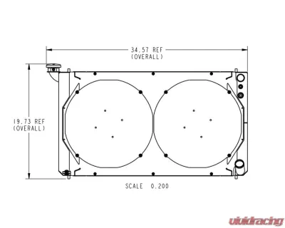 PWR 55mm Performance Radiator Module w/ Dual 14" SPAL 500W Brushless Fans Chevrolet C10 LS 1967-1972 - CR-UC-SPR004D