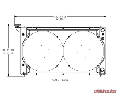 PWR 55mm Performance Radiator Module w/ Dual 14" SPAL 500W Brushless Fans w/ TOC Chevrolet C10 LS 1967-1972 - CR-UC-SPR005D