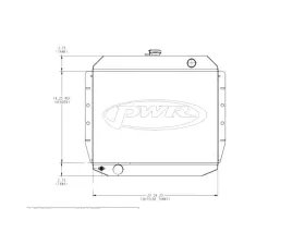 PWR 55mm Performance Radiator OEM Mounting Use w/ SPAL Fans Ford F-100 | F-150 1967-1979