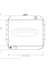 PWR 55mm Performance Radiator OEM Mounting Use w/ SPAL Fans Ford F-100 | F-150 1967-1979                                     - CR-UC-SPR038B - Image 3
