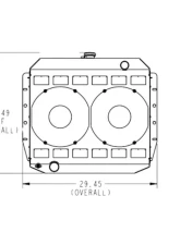 PWR 55mm Performance Radiator Module w/ Dual 12" SPAL Fans OEM Mounting F-100 | F-150 1967-1979                                     - CR-UC-SPR038C - Image 2