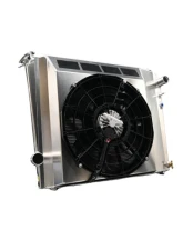 PWR 32mm Performance Radiator Module w/ 14" SPAL 500W Brushless Fans Ford Bronco 5.0 Coyote 1966-1977                                     - CR-UC-SPR051C-00 - Image 4