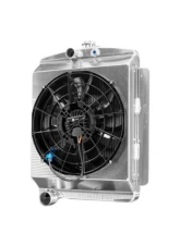 PWR 55mm Performance Radiator Module w/ 16" SPAL 500W Brushless Fan Downflow Chevrolet 3100 LS 1947-1955                                     - CR-UC-SPR052D - Image 3