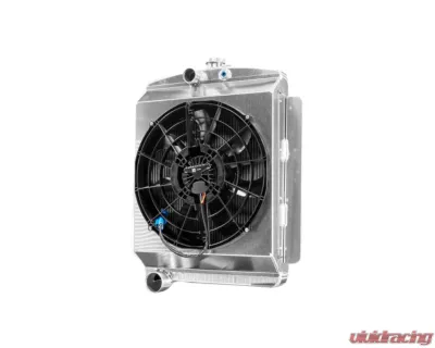 PWR 55mm Performance Radiator Module w/ 16" SPAL 500W Brushless Fan Downflow Chevrolet 3100 LS 1947-1955 - CR-UC-SPR052D