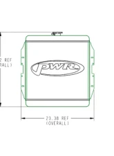 PWR 55mm Performance Radiator Module w/ 16" SPAL Fan Ford Thunderbird 1955-1957                                     - CR-UC-TPR003C - Image 2