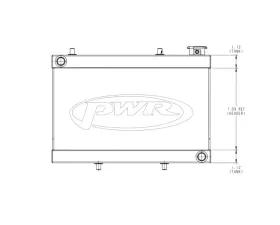 PWR 42mm Performance Radiator OEM Mounting Honda TRX 250R 1986-1989