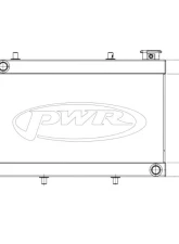 PWR 42mm Performance Radiator OEM Mounting Honda TRX 250R 1986-1989                                     - CR-UC-TPR004B - Image 3