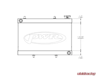 PWR 42mm Performance Radiator OEM Mounting Honda TRX 250R 1986-1989 - CR-UC-TPR004B