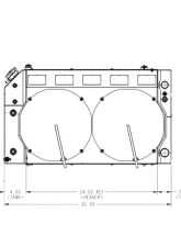 PWR 55mm Performance Radiator Module w/ Dual 12? SPAL Brushless Fans Chevrolet Nova LS 1968-1977                                     - CR-UC-WPR001B - Image 2