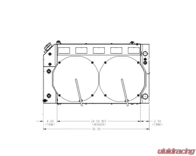 PWR 55mm Performance Radiator Module w/ Dual 12? SPAL Brushless Fans Chevrolet Nova LS 1968-1977 - CR-UC-WPR001B