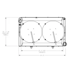 PWR 55mm Performance Radiator Module w/ Dual SPAL 12