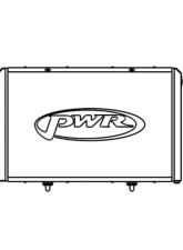 PWR 55mm Performance Radiator Module w/ Dual SPAL 12" Brushless Fans Dodge Viper 1996-2002                                     - CR-UC-WPR025B - Image 2