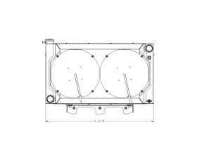 PWR 55mm Performance Radiator Module SBF/BBF Extruded Tube Crossflow w/ Dual 12? SPAL Brushless Fans Ford Mustang 1967-1970