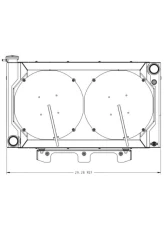PWR 55mm Performance Radiator Module SBF/BBF Extruded Tube Crossflow w/ Dual 12? SPAL Brushless Fans Ford Mustang 1967-1970                                     - CR-UC-WPR036D - Image 3