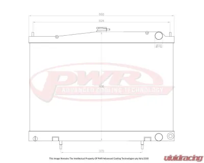 PWR 42mm Radiator Nissan Skyline R33 | R34 GTT 1995-2002 - CR-UC-YPR015B-00