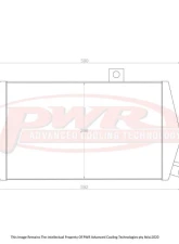 PWR 68mm Performance Intercooler Mitsubishi Evo 4-6 1996-2001                                     - PWI2397 - Image 5