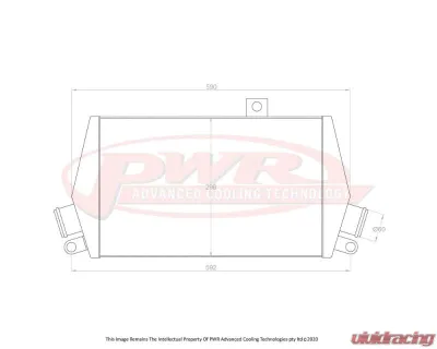 PWR 68mm Performance Intercooler Mitsubishi Evo 4-6 1996-2001 - PWI2397