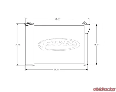 PWR 55mm Performance Radiator Module w/ Dual 16" SPAL Fan Chevrolet Corvette C2 BBC Engine 1963-1967 - CR-UC-RPR030C