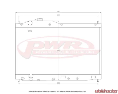 PWR 42mm Performance Radiator Honda S2000 AP2 2000-2008 - PWR6141