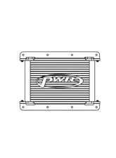 PWR 37mm 21 Row Universal Engine Oil Cooler w/ 7.5" SPAL Pusher Fan                                     - CR-UC-WQC007C - Image 3