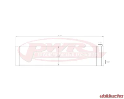 PWR 55mm Performance Extruded Tube Engine Oil Cooler Mazda RX7 1985-1992 - CR-UC-YQC005B-00