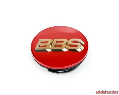 BBS 70.6mm Red | Gold Center Cap (3-Tab) - 5624099