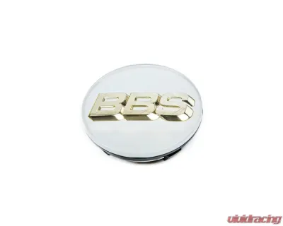 BBS 56mm White | Gold Center Cap - 5624182