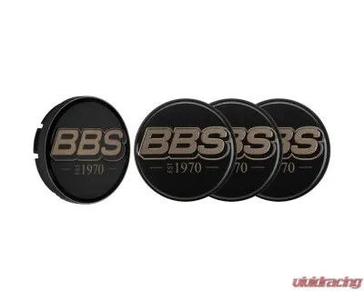 BBS Unlimited 56mm 2D "est.1970" Embossed Black | Bronze Center Cap Set - HW58071008.4