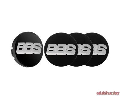 BBS Unlimited 56mm 3D Black | Chrome Center Cap Set - HW58071023.4