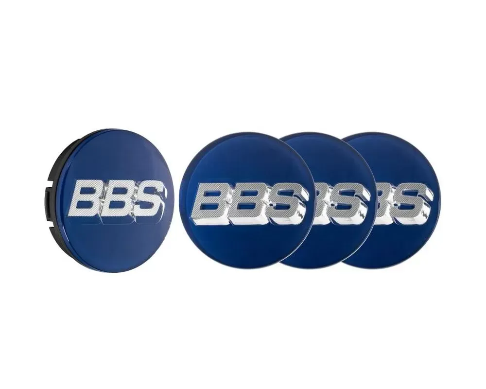 BBS Unlimited 56mm 3D Blue | Chrome Center Cap Set - HW58071014.4