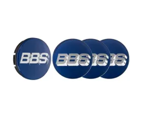 BBS Unlimited 56mm 3D Blue | Chrome Center Cap Set