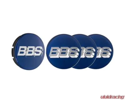 BBS Unlimited 56mm 3D Blue | Chrome Center Cap Set - HW58071014.4
