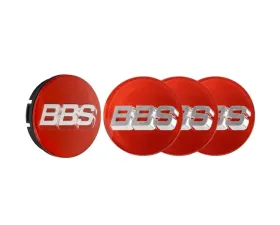 BBS Unlimited 70.6mm 3D Red | Chrome Center Cap Set