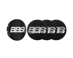 BBS Unlimited 70.6mm 3D Black | Chrome Center Cap Set