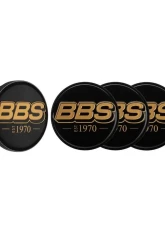 BBS Unlimited 70.6mm 2D "est.1970" Embossed Black | Gold Center Cap Set                                     - HW58071039.4 - Image 5