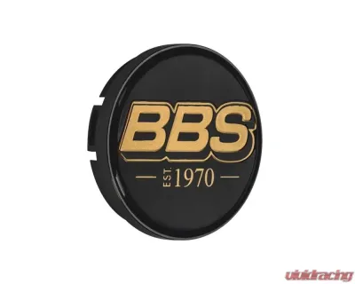 BBS Unlimited 70.6mm 2D "est.1970" Embossed Black | Gold Center Cap Set - HW58071039.4