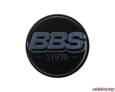 BBS Unlimited 56mm 2D "est.1970" Embossed Black | Indigo Blue Center Cap Set - HW58071042.4