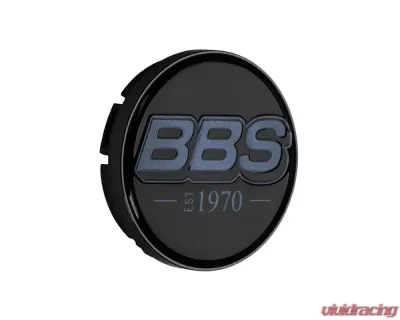 BBS Unlimited 56mm 2D "est.1970" Embossed Black | Indigo Blue Center Cap Set - HW58071042.4