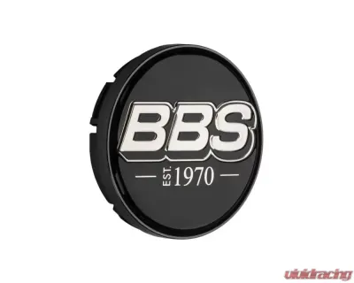 BBS Unlimited 56mm 2D "est.1970" Embossed Black | Platinum Silver Center Cap Set - HW58071044.4