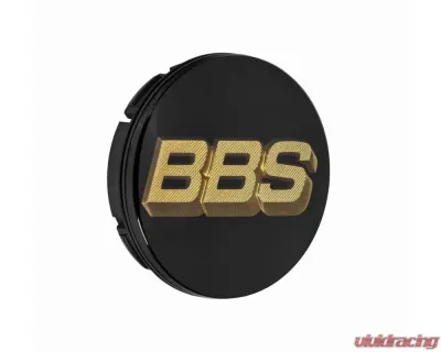 BBS Unlimited 56mm 3D Floating Black | Gold Center Cap Set - HW58071047.4