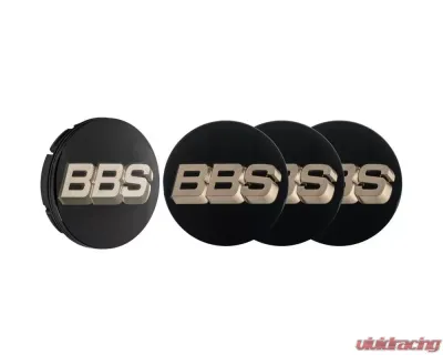BBS Unlimited 56mm 3D Floating Black | White Gold Center Cap Set - HW58071051.4