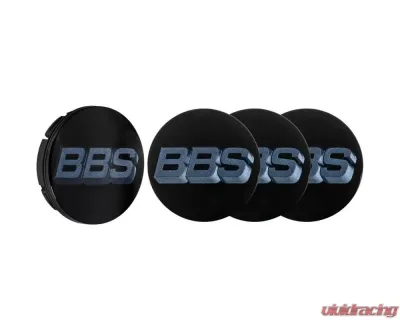 BBS Unlimited 56mm 3D Floating Black | Indigo Blue Center Cap Set - HW58071053.4