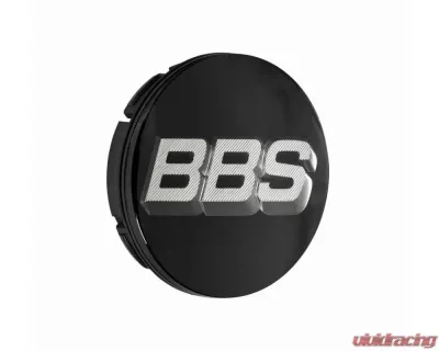 BBS Unlimited 56mm 3D Floating Black | Platinum Silver Center Cap Set - HW58071055.4