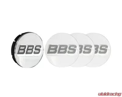 BBS Unlimited 56mm 3D Floating Chrome | Silver Center Cap Set - HW58071057.4